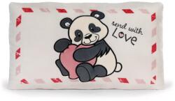 NICI Perna pufoasa NICI Love Panda 43x25cm - alba, cadou ideal pentru copii si adulti (43204573)