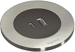 Legrand Priza Integrata Legrand Incara Disq 60, USB AC, 15W, Negru (13744444)