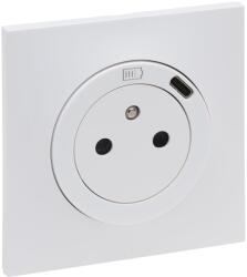Legrand Priza electrica Legrand Neptune cu USB-C, 2PT, alba, design robust (63533901)