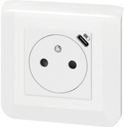 Legrand Priza electrica Legrand Mosaic cu incarcator USB-C, alba, design modern (45983978)