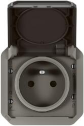 Legrand Priza cu 2 P T Legrand Plexo 069891L, culoare antracit, compostabila (43086883)