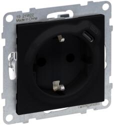 Legrand Priza electrica Legrand SEANO 2 in 1, USB Tip C, 16 A, Negru (86120663)