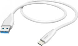 Hama Cablu date HAMA 201596, USB-A - USB-C, 1.5m, alb (4047443486929)