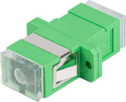 Lanberg Adaptor retea fibra optica cu conectori SC/APC Lanberg 43380 SM SIMPLEX cu capace transparente verde (FA-SCAP-SS01-0001-TR)