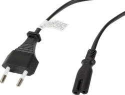 Lanberg Cablu de alimentare TV / radiocasetofon lungime 1.8m Lanberg 40980 Euro CEE 7/16 la IEC 320 C7 2 pini 10A negru (ca-c7ca-10cc-0018-bk)