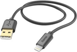 Hama Cablu date HAMA 201580, USB-A - Lightning, 1.5 m, negru (4047443486080)