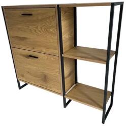  Fémkeretes cipősszekrény fém váz MDF lap 95x24x85 cm - terhelhetőség: 10 kg/polc