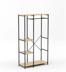  Kevin előszoba fal fém váz MDF lap 90x40x170 cm - polconkénti teherbírás: 5 kg