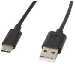 Lanberg Cablu de date Lamberg USB 2.0 1 8m Negru (CA-USBO-10CC-0018-BK)