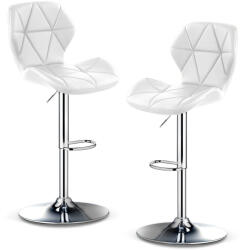 Quasar & Co 2 db Quasar & Co. ® bár szék, magas, állítható magasságú, forgó, 360°-os forgórendszer, csúszásgátló láb, krómozott talp, rögzített fém láb támasz, kagyló alakú ülőfelület, konyhai széknek is