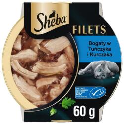 Sheba Filets csirkével és tonhallal szószban 60 g nedves macskaeledel