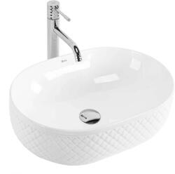 Rea Oktawia mosdótál 50x35.5 cm ovális mosdótálak fehér fényes REA-U6366 (REAU6366)