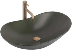 Rea Royal mosdótál 61.5x35.5 cm ovális mosdótálak zöld matt REA-U6372 (REAU6372)