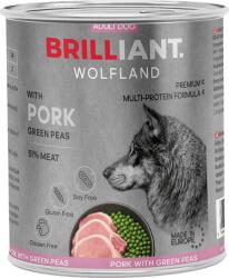 Brilliant Wolfland prémium kutyakonzerv sertéssel és zöldborsóval (6 x 800 g) 4.8kg