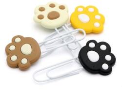 JUNIOR Clemă/semn de carte decorativ Labă de pisică 7 cm (set de 4 buc) Agrafa