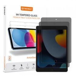 Techsuit Folie de protectie Ecran Privacy Techsuit ArmorGlass CrystalHD pentru Apple iPad 10.2 (2021), Sticla Securizata, Full Glue, Set 2 bucati - evomag