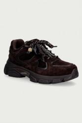 GUESS IRRINA sneakers pentru femei din piele întoarsă 9BY2-OBDUW2_89X (FLFIRR.SUE12.BROBR)