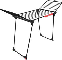Vileda Uscător de rufe Vileda King Ultimate, 20 m suprafață de uscare, negru, cu sârme extra groase, cadru stabil din oțel-aluminiu, cu design anti-răsturnare