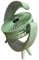 EUROLAMP RGB LED újratölthető asztali ventilátor 5W/5V 1200 mAh zöld 300-20531 (EU0784)