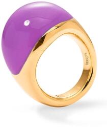 BERRIES inel pentru femei din argint placat cu aur cu email Viva Orchid XL Ring 9BY2-AKDYM9_GLD (PVPC17)