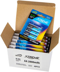 XTREME AA Ni-MH 2800 mAh újratölthető akkumulátorok, 12 db 82-721- (82-721)