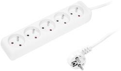  Prelungitor cu împământare, 5 prize, 5 m, alb, 3 x 1, 5 mm, 98-719- (98-719)