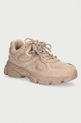 GUESS IRRINA sneakers pentru femei din piele întoarsă 9BY2-OBDUW1_08X (FLFIRR.SUE12.NATU)