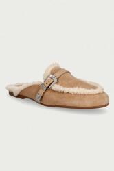 Posa șlapi mocasini pentru femei din piele întoarsă Aspen Mule 9BY2-KLDZUT_80X (PW231.103)