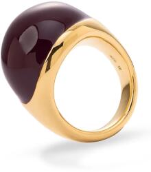 BERRIES inel pentru femei din argint placat cu aur cu email Viva Burgundy XL Ring 9BY2-AKDYN0_GLD (PVWW15)