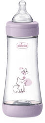 Chicco Perfect5 Pink Antikólikus Cumisüveg 300ml Gyors Folyású Cumival, 4 Hónapos Kortól