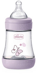 Chicco Perfect5 Pink Antikólikus Cumisüveg 150ml Lassú Folyású Cumival, Újszülött Kortól
