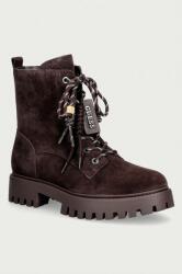 Guess bocanci cu platformă pentru femei din piele întoarsă FIZZLE 9BY2-OBDUWE_89X (FLFFIZ.SUE10.BROWN)