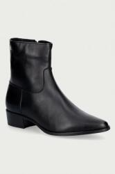 Tommy Hilfiger botine pentru femei din piele LEATHER ANKLE BOOT W ZIP 9BY2-OBDZIY_99X (FW0FW09921)