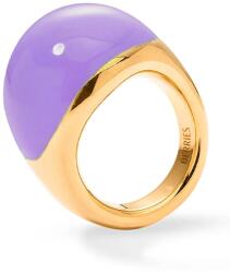 BERRIES inel pentru femei din argint placat cu aur cu email Viva Lavender XL Ring 9BY2-AKDYMK_GLD (PVLO17)
