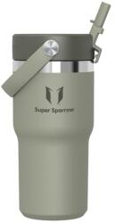 Super Sparrow Twistpath rozsdamentes acél termoszpalack hajlékony szívószálas fedéllel - 620 ml - BPA-mentes, szivárgásmentes, autós pohárta
