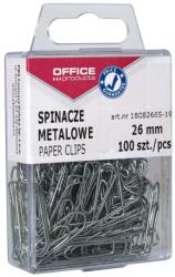 Officer Products Fémkapocs 26 mm Ezüst 100 db Dobozban Irodai Kapocs Készlet Fémes Anyag Levélkapocs Szett