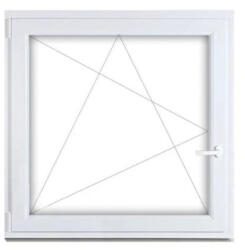  Delta W6K BNY műanyag ablak bal 3 rétegű üveggel 150x150 cm (161505)