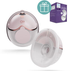 KinderKraft Anyatej szívó Single Hands-free Mamaflow Pink + Philips AVENT Melltartóbetétek 100db - vital24