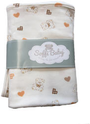 Soffi Baby Baby takaró pamut dupla Maci és szívecske 80x100cm - perfectlife