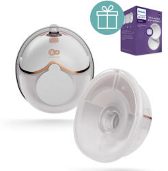 KinderKraft Anyatej szívó Single Hands-free Mamaflow Gold + Philips AVENT Melltartóbetétek 100db - vitalcafe