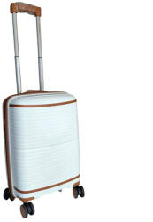 Pierre Cardin Bőrönd 55 x 40 x 23 cm Wizzair méret fehér csendes kerekek TSA zár (en-1106-s-white)