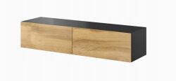 Cama MEBLE Rtv szekrény Vigo '140' 30/140/40 fekete/wotan tölgy (VI-RTV140CM)