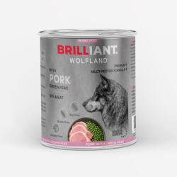  Brilliant Wolfland Premium 800g Kutyakonzerv Sertés és Borsó - tenyesztoitap