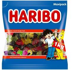 HARIBO DE Vampire gyümölcsös ízű zselé és édesgyökér ízű cukorka 1 kg (27778)