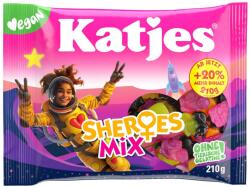 Katjes DE Sheroes Mix vegán zselé és gyömbércukorka gyümölcsízzel, 210 g (27841)