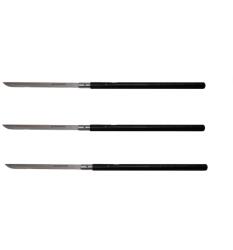 DEPOX Pachet trei sabii de vanatoare, Shaolin Master, model baston, 87 cm, negru, teaca inclusa (2611)