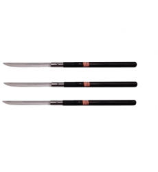 DEPOX Pachet Trei Sabii de Vânătoare Shaolin Master, Model Baston, 55 cm, Negru, Teacă Inclusă (2607)