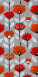 Takoy Panou pentru coaserea unui prosop de baie cu uscare rapidă 80x160 red flowers 2