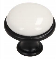 Gamet Bútorgomb Gamet porcelán GP19-R31 matt fekete (GP19-R31)