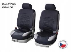 Cappa Pokrowce na fotele samochodowe Perfetto Ol SsangYong Korando Czarny/Szare (14384)